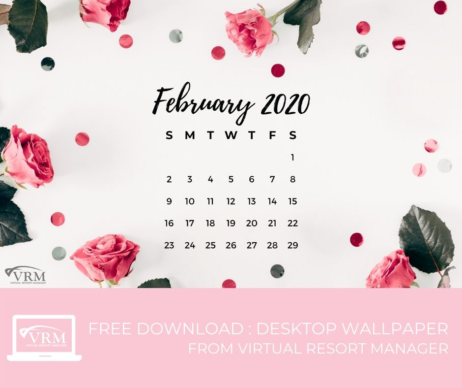 February VRM Monthly Marketing Planner and Free Desktop Wallpaper Calendars