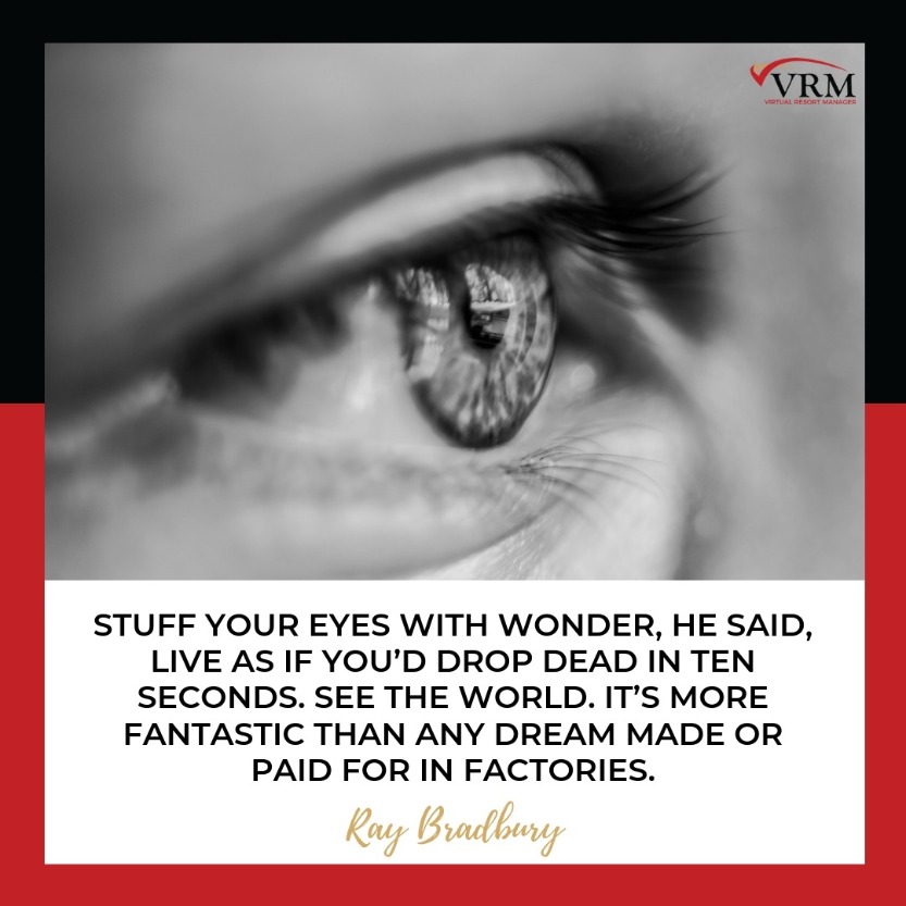 Best Travel Quotes | Stuff your eyes with wonder, he said, live as if you’d drop dead in ten seconds. See the world. It’s more fantastic than any dream made or paid for in factories.  Ray Bradbury